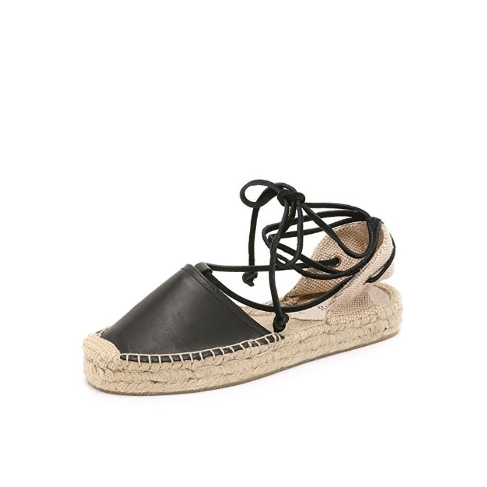 Soludos Leather Platform Gladiator Espadrilles - image 4